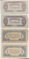 Vegyes: Csehszlovákia 1944. 1K (2x) + 5K (2x) + Magyarország 1944. 1P (2x) + 5P (2x) "A Vörös H...