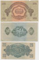 1944. 1P-100P (10x) "A Vörös Hadsereg Parancsnoksága" T:I- (csak 1db),III,III-