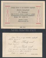 1919-1931 5 db díszes esküvői meghívó