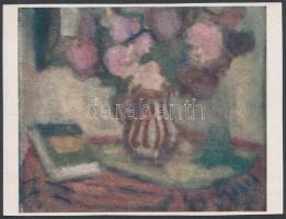 Czóbel Béla (1883-1976) festőművész aláírása levelezőlapon