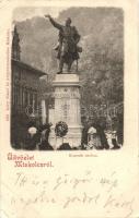 Miskolc, Kossuth-szobor; kiadja Lőwy József fia könyvkereskedése (apró tűnyomok / pinholes)