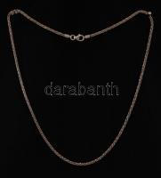 Ezüst fonott nyaklánc, Ag., nettó:4,5gr., jelzett, 42cm / Silver necklace, net, Ag.:4,5g, marked, 42 cm