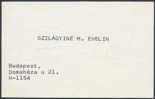 Sinkovits Imre (1928-2001) színész aláírása névjegyen