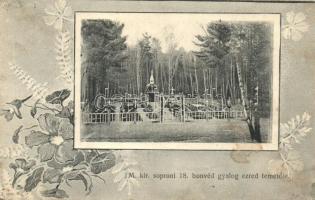 Sopron, 18. Honvéd gyalogezred temetője, floral (EK)