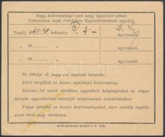 1941 Az Északpestvármegyei Gyümölcs- és Szőlőtermelők Egyesülete tagsági jegye