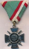 1942. A Tűzkereszt I. fokozata kétoldalas modern replika fém kitüntetés, mellszalaggal (35,5x35,5mm) T:2