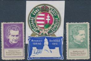 Don Bosco 3 db levélzáró + öntapadós bélyeg