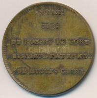 Franciaország ~1900. "Odó" peremén jelzett Br emlékérem "Francia Királyok sorozat&quo...