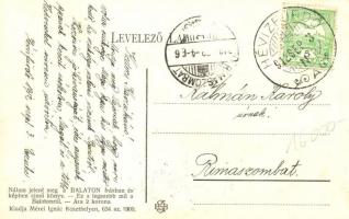 1909 Hévíz, Búvár a tó mélységét keresi; kiadja Mérei Ignác, a Balaton írásban és képben című könyv ...