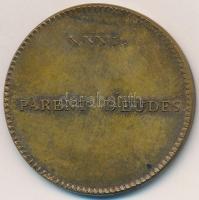 Franciaország ~1900. "Rudolf" peremén jelzett Br emlékérem "Francia Királyok sorozat&...