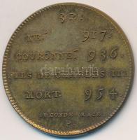 Franciaország ~1900. "IV. Lajos" peremén jelzett Br emlékérem "Francia Királyok soroz...