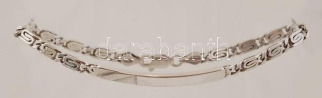 Ezüst csiga karlánc, Ag., nettó:9,6gr., jelzett, 20cm / Silver bracelet, Ag, net.9,6gr, marked, 20 cm