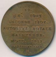 Franciaország ~1900. "VI. Lajos" peremén jelzett Br emlékérem "Francia Királyok soroz...