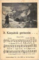 A Kárpátok gerincein, Zenéslevelezőlapok 30282 Isz., Gerő Imre / Hungarian military music sheet from the Carpathians