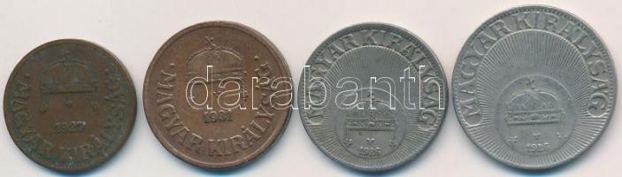 1927. 1f Br + 1931. 2f Br + 1926. 10f Ni + 1926. 20f Cu-Ni T:2,2- kis patina
Adamo P1, P2, P3, P4