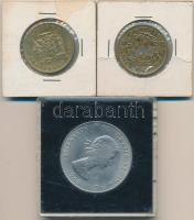 Vegyes: Jamaika 1953. 1p Ni-sárgazréz + 1967. 1p Ni-sárgazréz + Nagy-Britannia 1965. 1C Cu-Ni "...