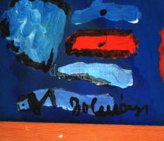 Bolmányi jelzéssel: Színek, formák. Tempera, vászon, keretben, 40×50 cm