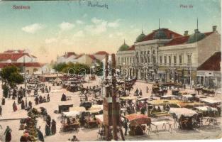 Szolnok, Piac tér, Koppán György, Rosenzveig Ede és Fehér Adolf üzlete (EB)