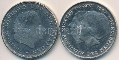 Hollandia 1979. 2 1/2G Ni + 1980. 2 1/2G Ni T:2 Netherland 1979. 2 1/2 Gulden Ni + 1980. 2 1/2 Gulde...