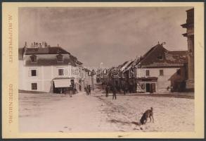 cca. 1880-1890 Kismarton, keményhátú fotó M. Rupprecht soproni műterméből / Eisenstadt, Kabinetfoto von Hoffotograf M. Rupprecht, Oedenburg  17x11 cm