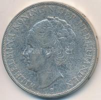 Hollandia 1930. 2 1/2G Ag Wilhelmina I T:2 apró ü. Netherlands 1930. 2 1/2 Gulden Ag Wilhelmina I C:XF small ding  Krause KM#165