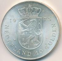 Hollandia 1973. 10G Ag "Julianna" T:-1 apró ph. Netherlands 1973. 10 Gulden Ag "Julia...