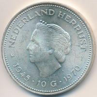 Hollandia 1970. 10G Ag "Julianna" T:2 apró ph. Netherlands 1970. 10 Gulden Ag "Julian...