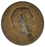 Német 3. Birodalom 1935. "Hans Schemm" Cu jelvény (37mm) T:2
German Third Reich 1935. &qu...