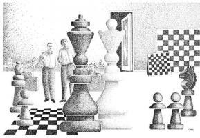 Variaties op het thema schaken, Loek Bosman / 22 db MODERN Loek Bosman grafikai sakk motívumlap / 22...