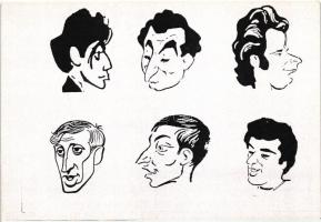 1924-1994 70th Fide Anniversary, chess champions - 22 modern postcards