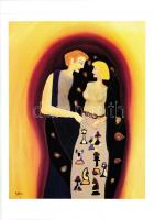 27 db MODERN sakk művész motívumlap / 27 modern chess art postcards