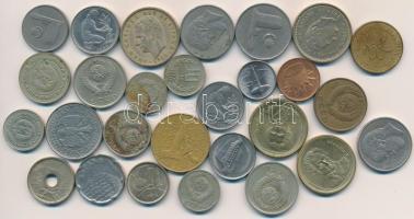 28db-os, nagyrészt klf fémpénz tétel, főleg spanyol, maláj és görög érmék T:2,2- 28pcs mainly diff m...