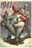 1941 P. N. F. Dopolavoro Forze Armate O. N. D. / Italian fascistic military propaganda s: Gino Boccasile (EK)