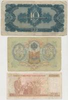 Vegyes 7db-os klf bankjegy tétel, közte Szovjetunió 1937. 10Ch "Az 1917. októberi forradalom 20...