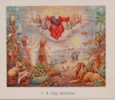 Hock János: Képes biblia. Az Ó- és Új Szövetség történelme 50 színes képpel. Budapest, 1900, A szerz...