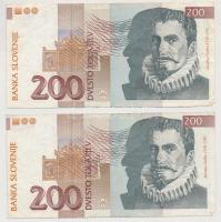 Szlovénia 1992-2004. 20T (2x) + 100T + 200T (3x) T:III 
Slovenia 1992-2004. 20 Tolarjev (2x) + 100 ...