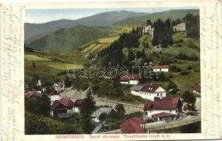 Gölnicbánya, Gelnica; Thurzó-vár romjai, Thurzófüredre vezető új; Feitzinger Ede No. 1109. / castle ruins, road (b)