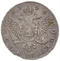 Orosz Birodalom 1748. 1R Ag "Erzsébet" (25,81g) T:2- /
Russian Empire 1748. 1 Ruble &quot...