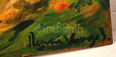 Ilosvai jelzéssel: Hazafelé. Olaj, falemez,  46×49 cm