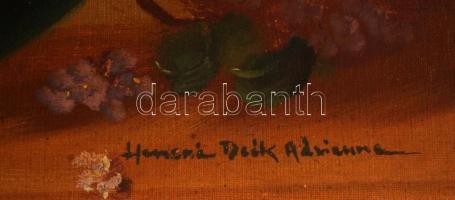 Henczné jelzéssel: Orgonás csendélet. Olaj, vászon,  36×48 cm