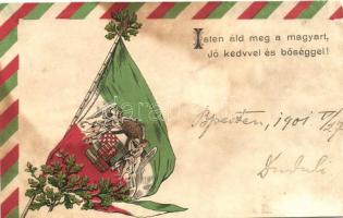 Isten áld meg a magyart, jókedvvel bőséggel! Himnusz / Hungarian flag, coat of armsm national anthem (cut)