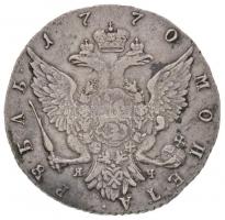 Orosz Birodalom 1770. 1R Ag "II. Katalin" (23,8g) T:2- /
Russian Empire 1770. 1 Ruble Ag ...