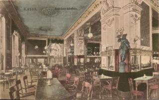 Kassa, Kosice; Andrássy kávéház, belső, kiadja Divald K. fia / cafe interior
