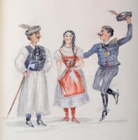 Meiner Pia von der Alten. 1920. - szép bőrkötésű könyv.
A könyv 133 darab groteszk grafikákat, kari...