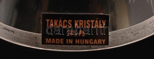 Takács ólomkristály csengő, jelzett, hibátlan, m:16 cm