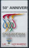 50 éves a Nemzeti Olimpiai Bizottság ívszéli bélyeg, National Olympic Committee margin stamp