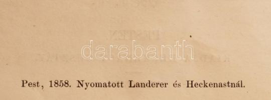 Széchényi István, gróf [1791-1860]: Hunnia. Pesten, 1858. Heckenast.Töredékek Gróf Széchényi István ...