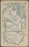 cca 1890 Vadász puskával, keményhátú fotó, Halmy I. Béla műterméből (Losonc - Szliács), 11×7 cm