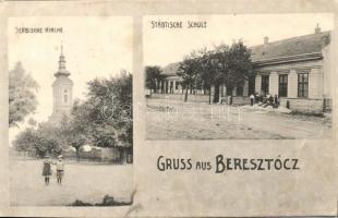 Beresztóc, Banatski Brestovac; Római katolikus templom, iskola / Roman Catholic church, school