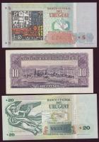 Uruguay 1967-2003. 9db klf bankjegy T:I